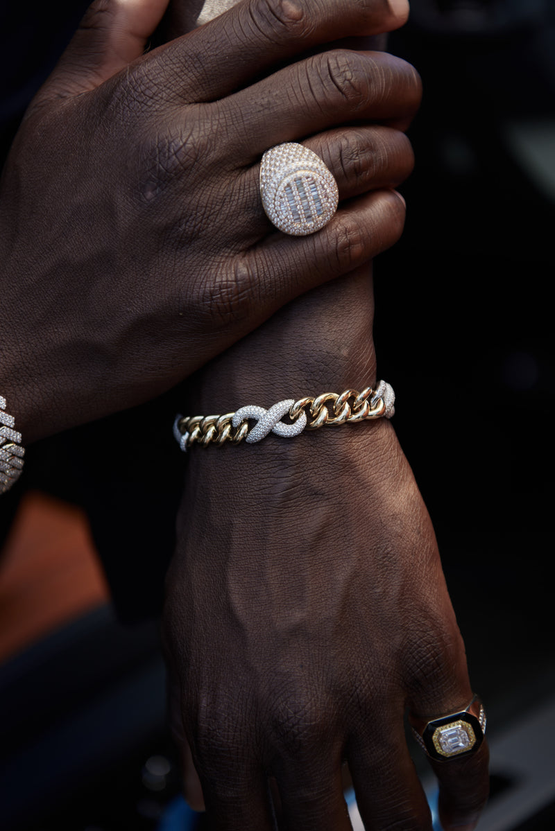 ‘Infinity’ - Diamond, Yellow and White Gold Bracelet