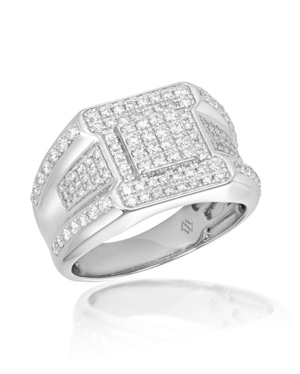 ‘Pillar’ - Diamond and White Gold Ring