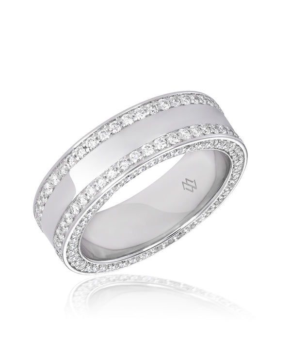 ‘Band’ - Diamond and White Gold Ring