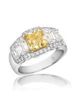 ‘Canary’ - Yellow and White Diamond Ring