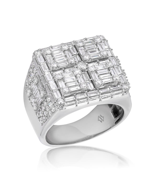 ‘Blocks’ - Diamond and White Gold Ring
