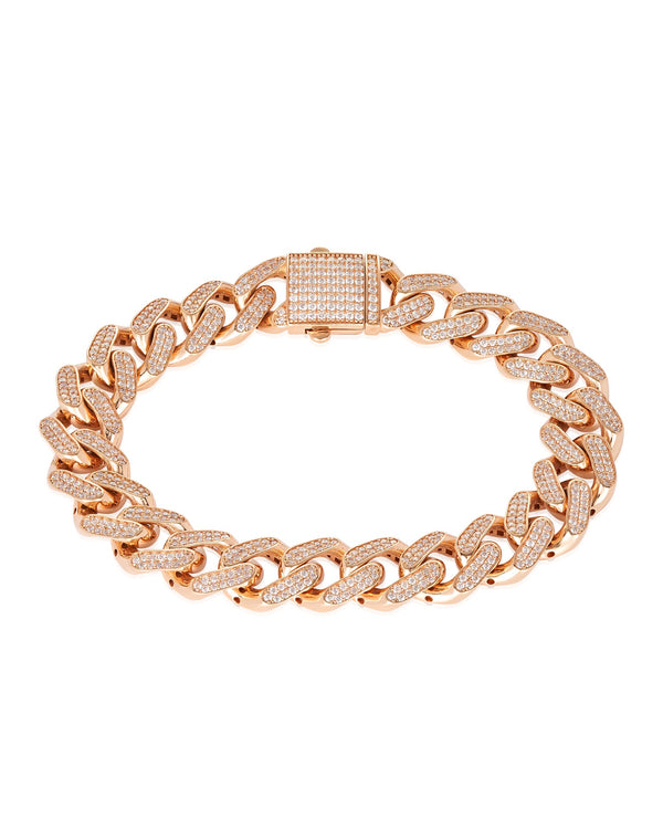 ‘Bank’ - 18 Karat Rose Gold 4.92ct Diamond Link Bracelet