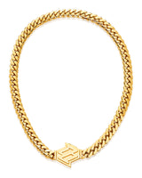 ‘Solid’ - 12mm Yellow Gold Plain Necklace