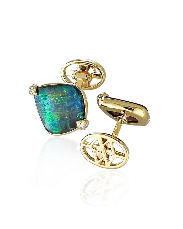 ‘Water’ - Opal and Diamond Cufflinks